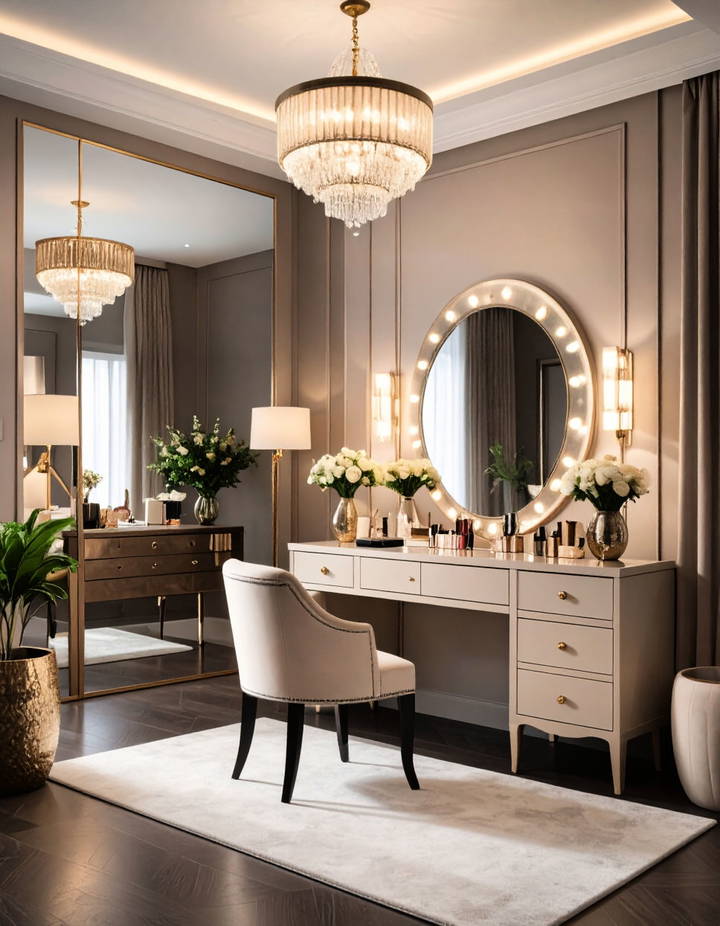 Creating a Themed Vanity Space with Cohesive Decor Vanity Room Ideas