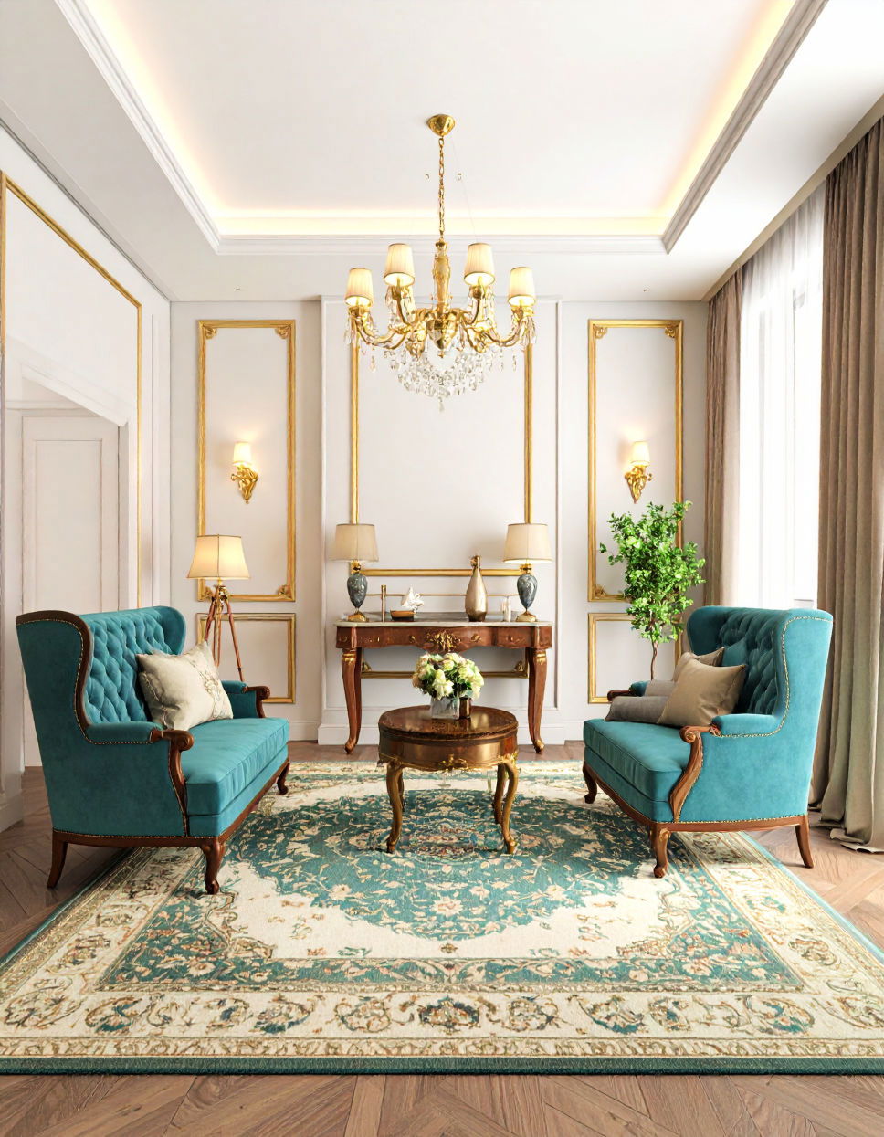 Creating a Welcoming Entry to the Living Room Traditional Living Room Ideas