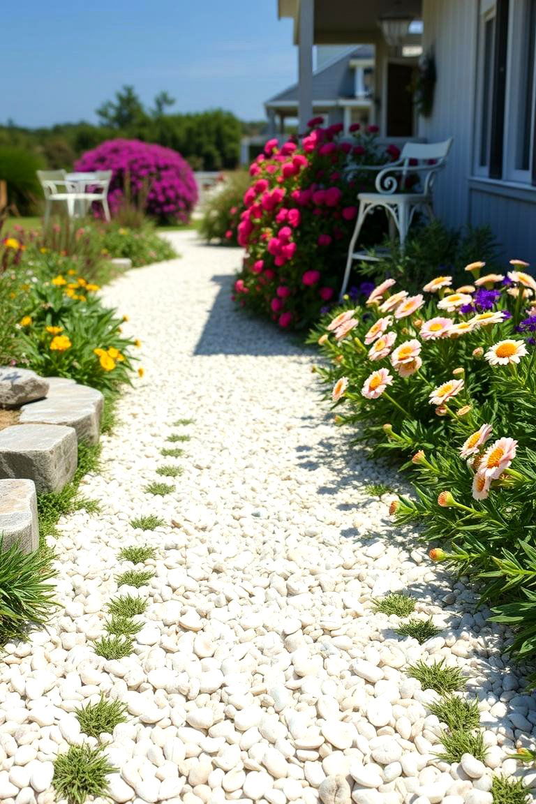 Crushed Shell Walkway - 25 Farmhouse Walkway Ideas