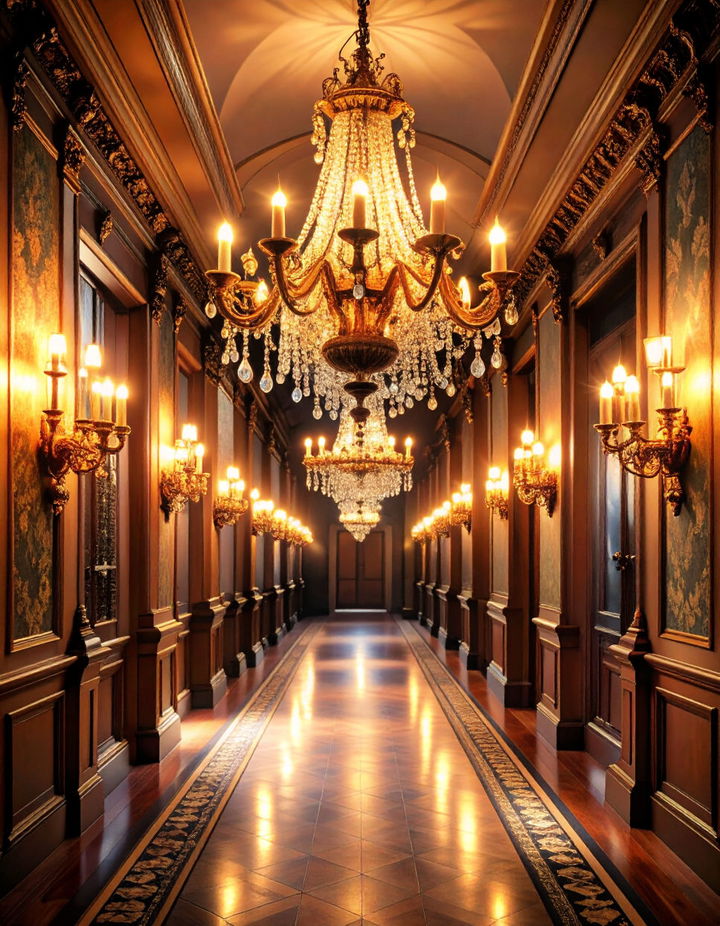 Crystal Chandeliers Victorian Hallway Ideas