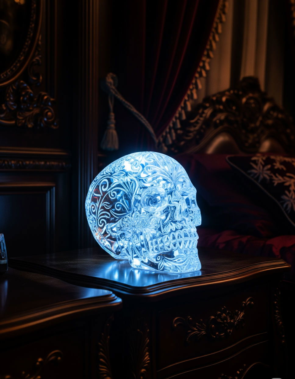 Crystal Skulls for a Darkly Mystical Touch Vampire Bedroom Ideas