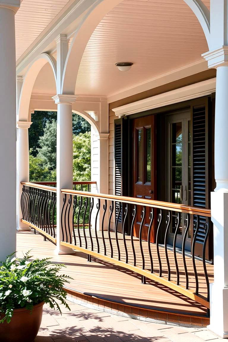 Curved Railings - 25 Front Porch Railing Ideas