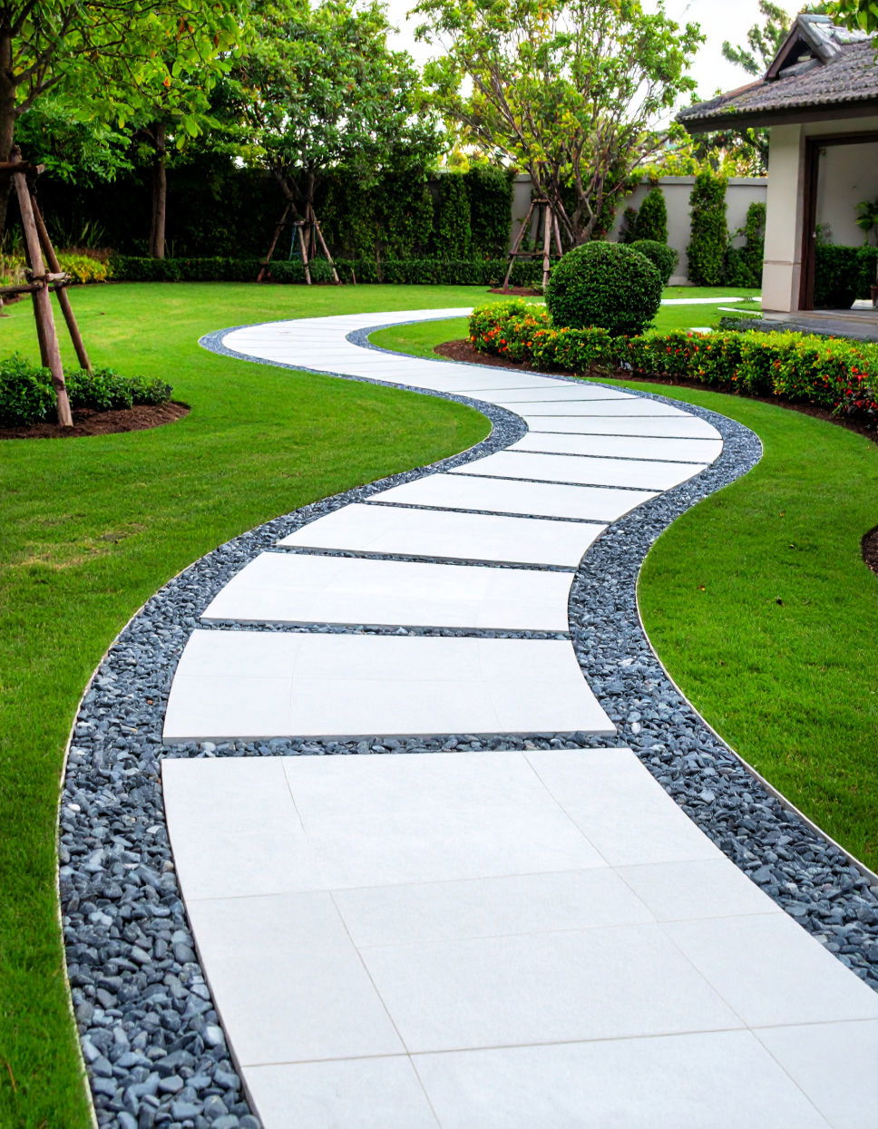 Curved Walkways for a Flowing Inviting Design