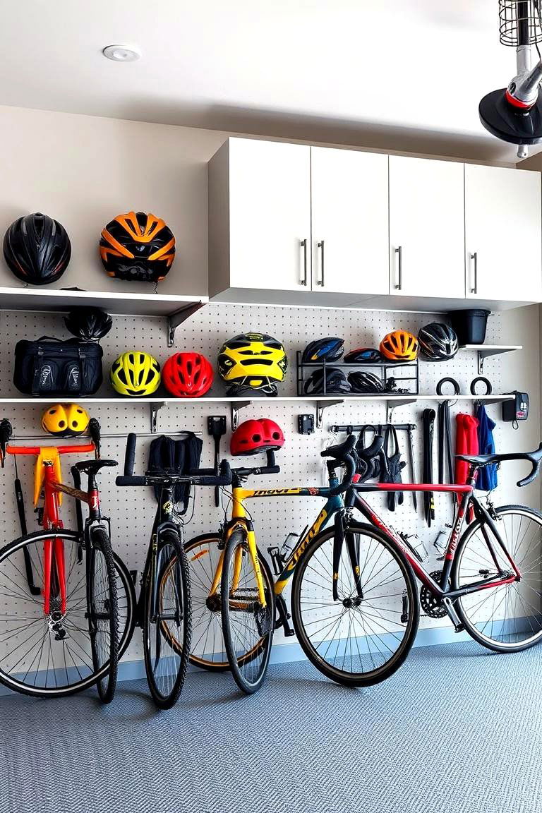 Custom Bike Storage Wall - 25 Garage Bike Storage Ideas