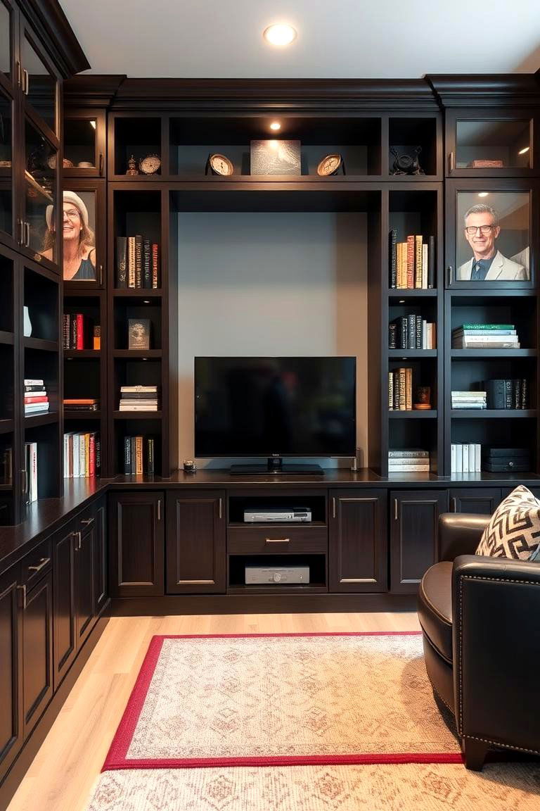 Custom Built In Cabinetry - 25 Luxury Man Cave Ideas