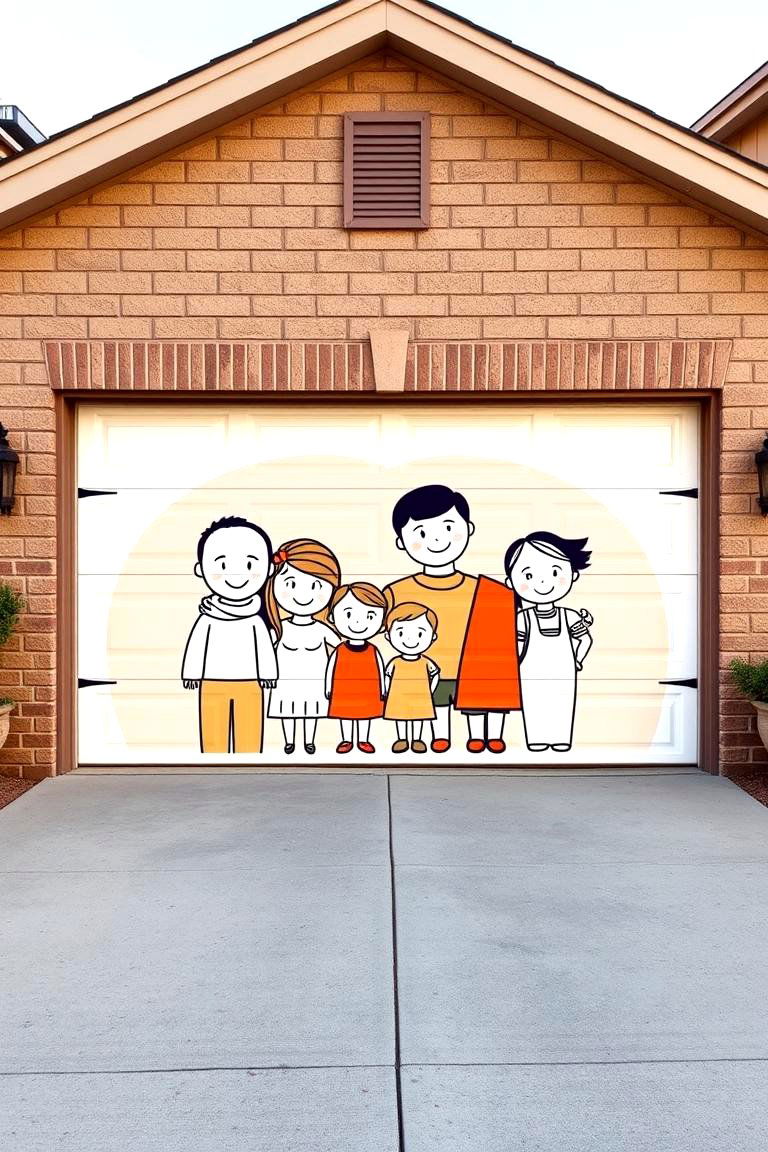 Custom Family Portraits - 25 Garage Door Murals