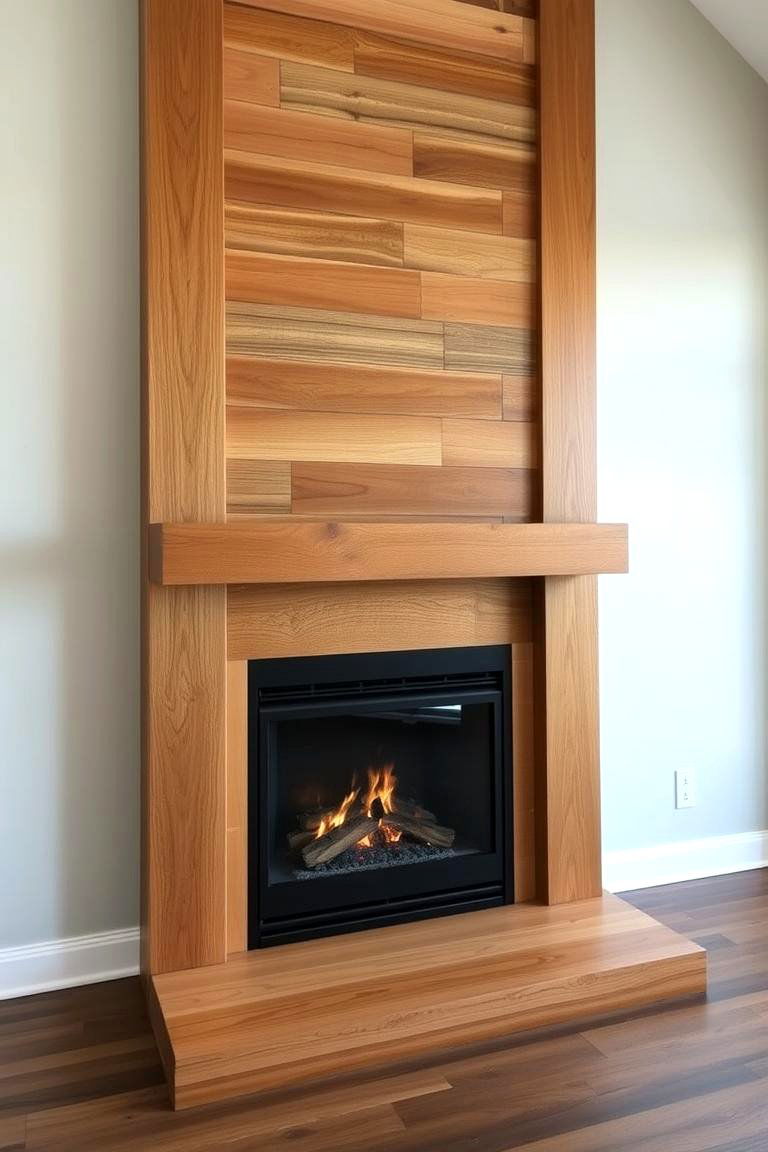 Custom Wood Surround Fireplace - 25 Fireplace Built-in Ideas