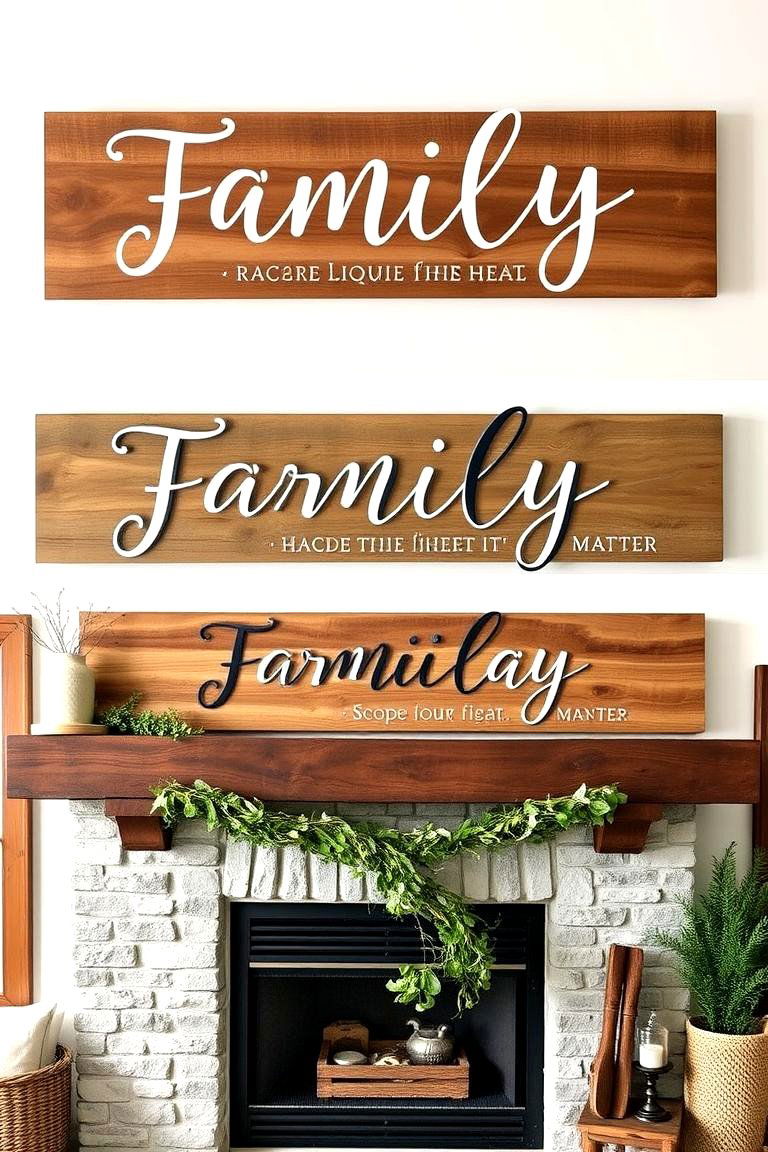 Custom Wooden Signs - 25 Farmhouse Wall Decor Ideas