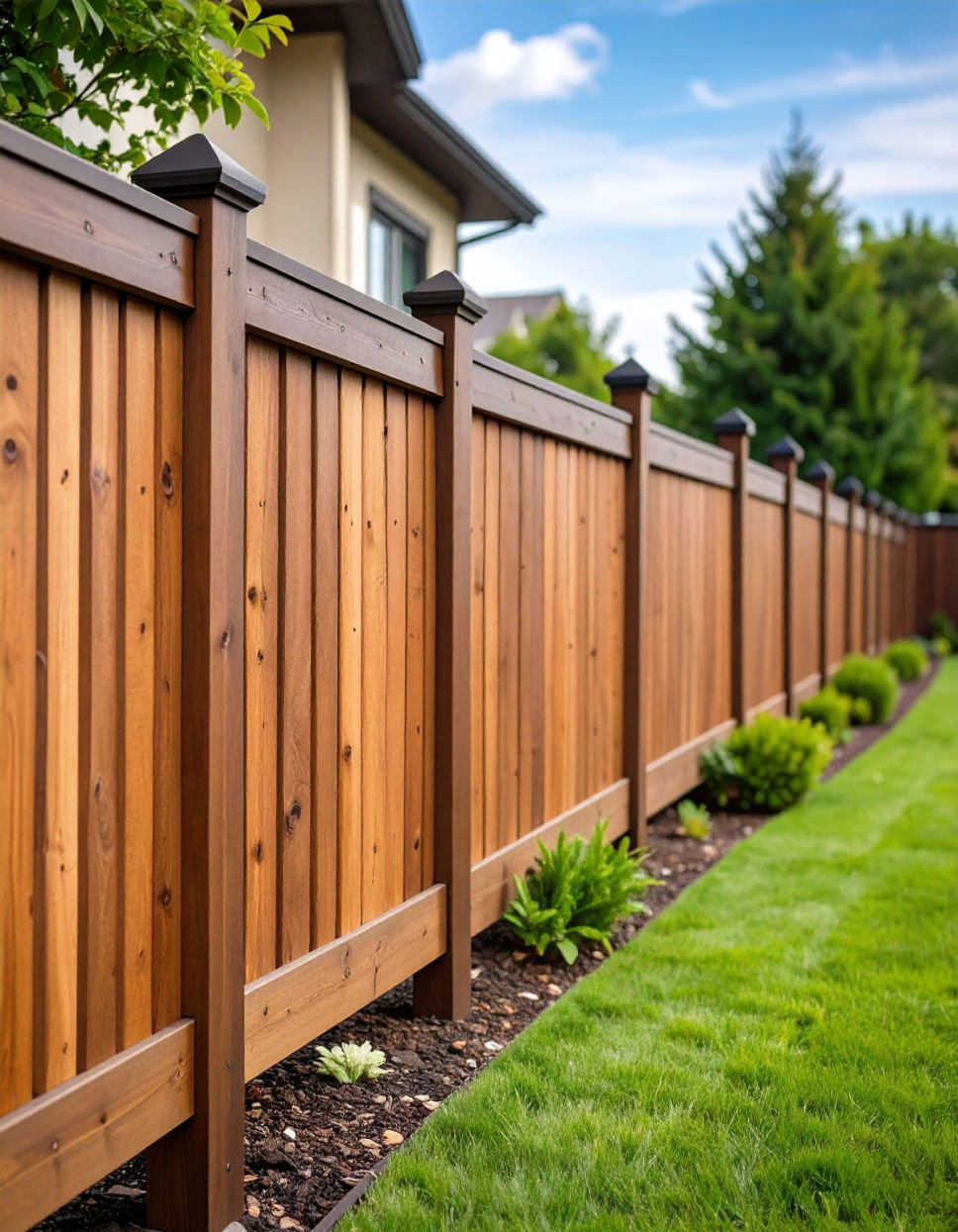 Customizable Cedar Fence for Varied Spaces