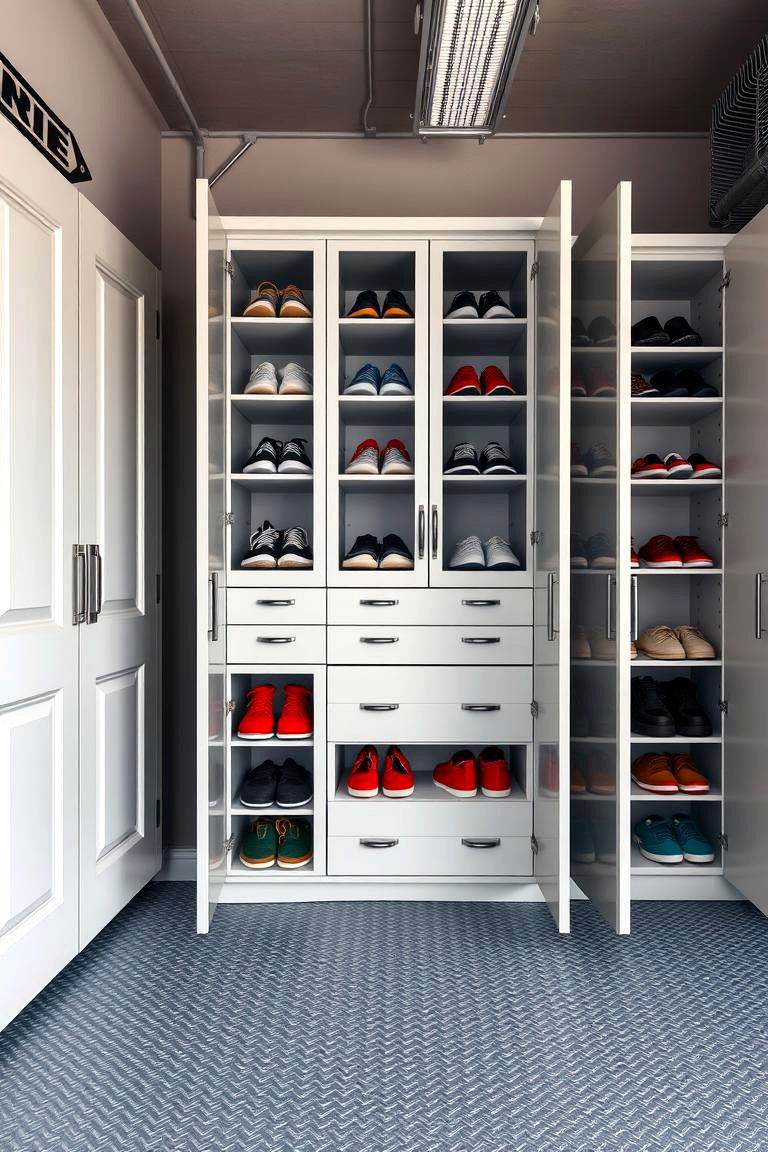 Customizable Shoe Cabinets - 25 Garage Shoe Storage Ideas