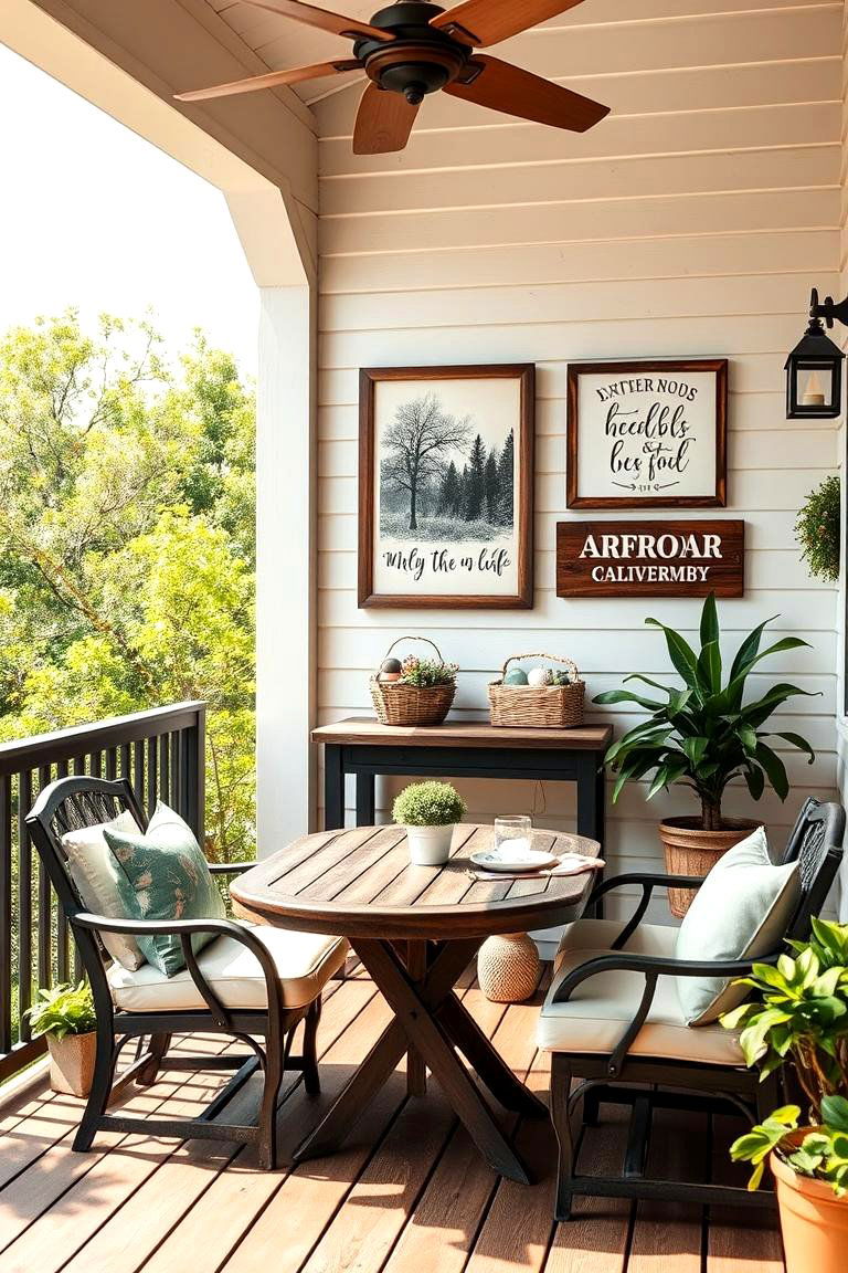 Customizable Wall Art for Personality - 25 Farmhouse Patio Ideas