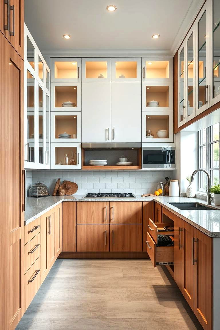 Customization for Every Need - 25 Floor to Ceiling Kitchen Cabinets
