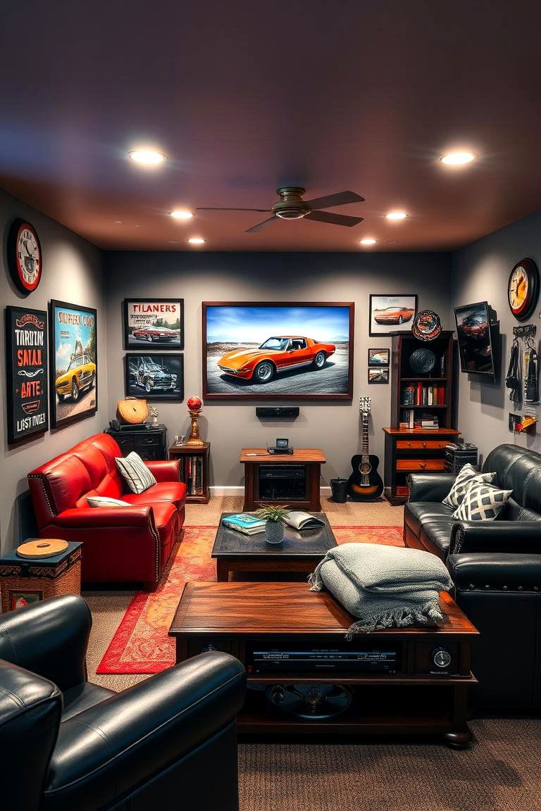 Customized Themed Decor - 25 Luxury Man Cave Ideas