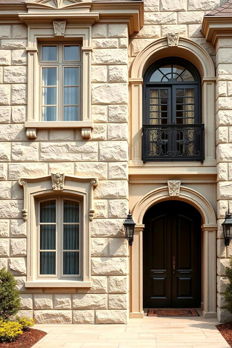 Cut Limestone for Refined Architectural Details - 25 Types of Exterior House Stone