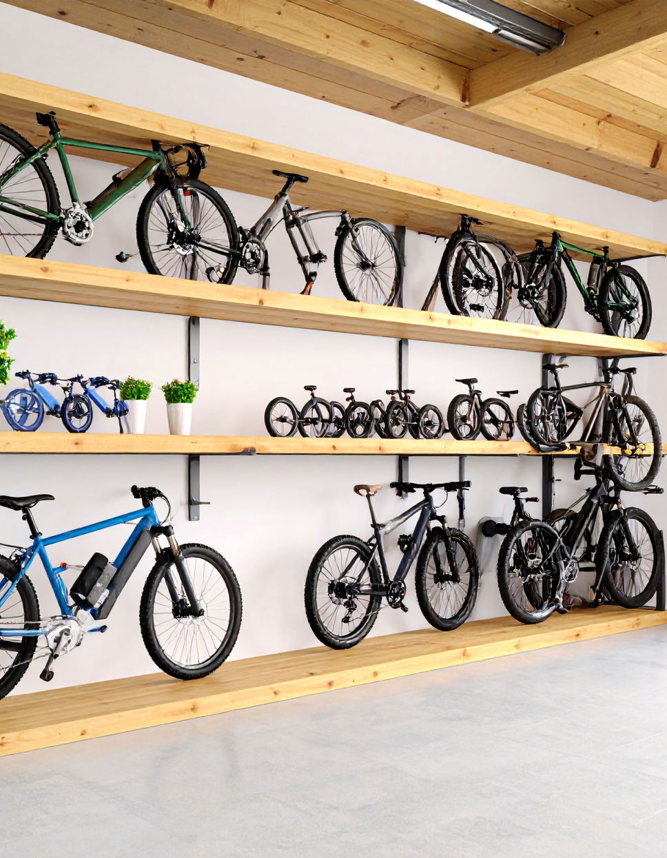 DIY Bike Storage Shelf