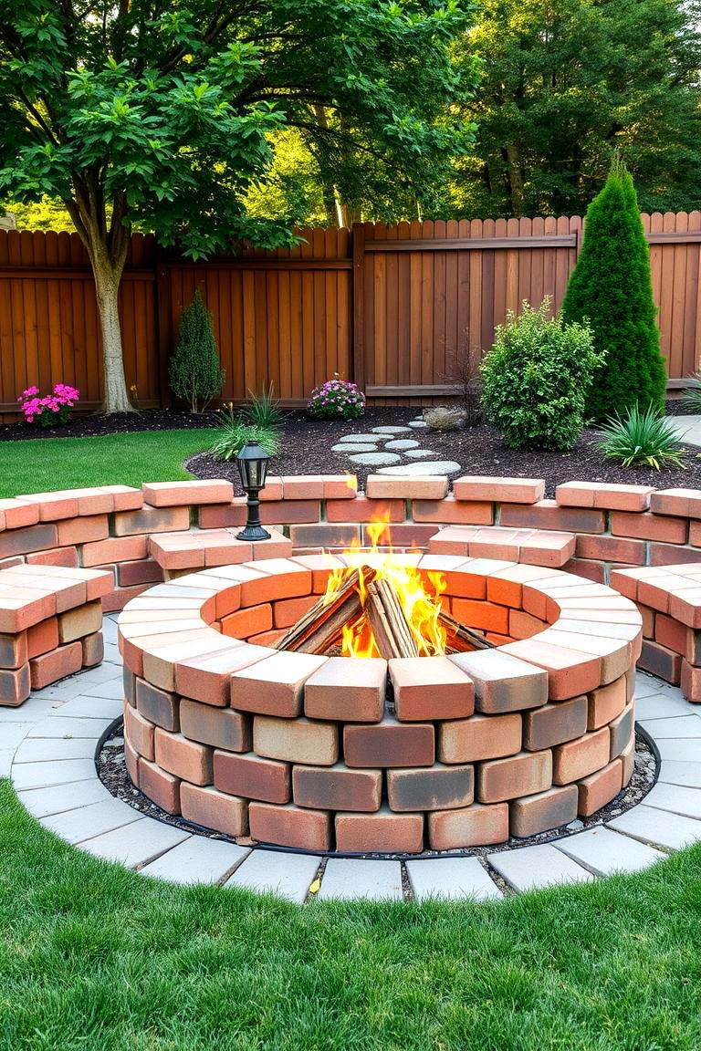 DIY Brick Fire Pit - 25 Fire Pit Ideas