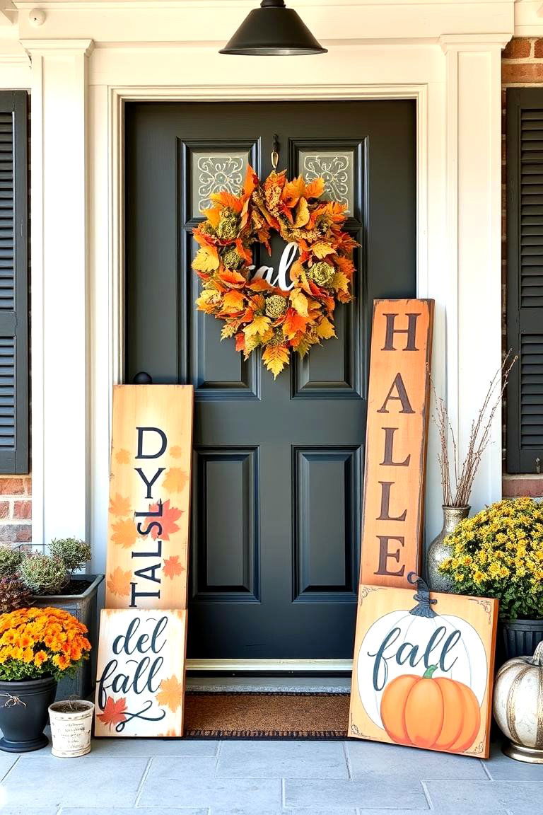 DIY Fall Porch Art - 25 Fall Porch Decor Ideas