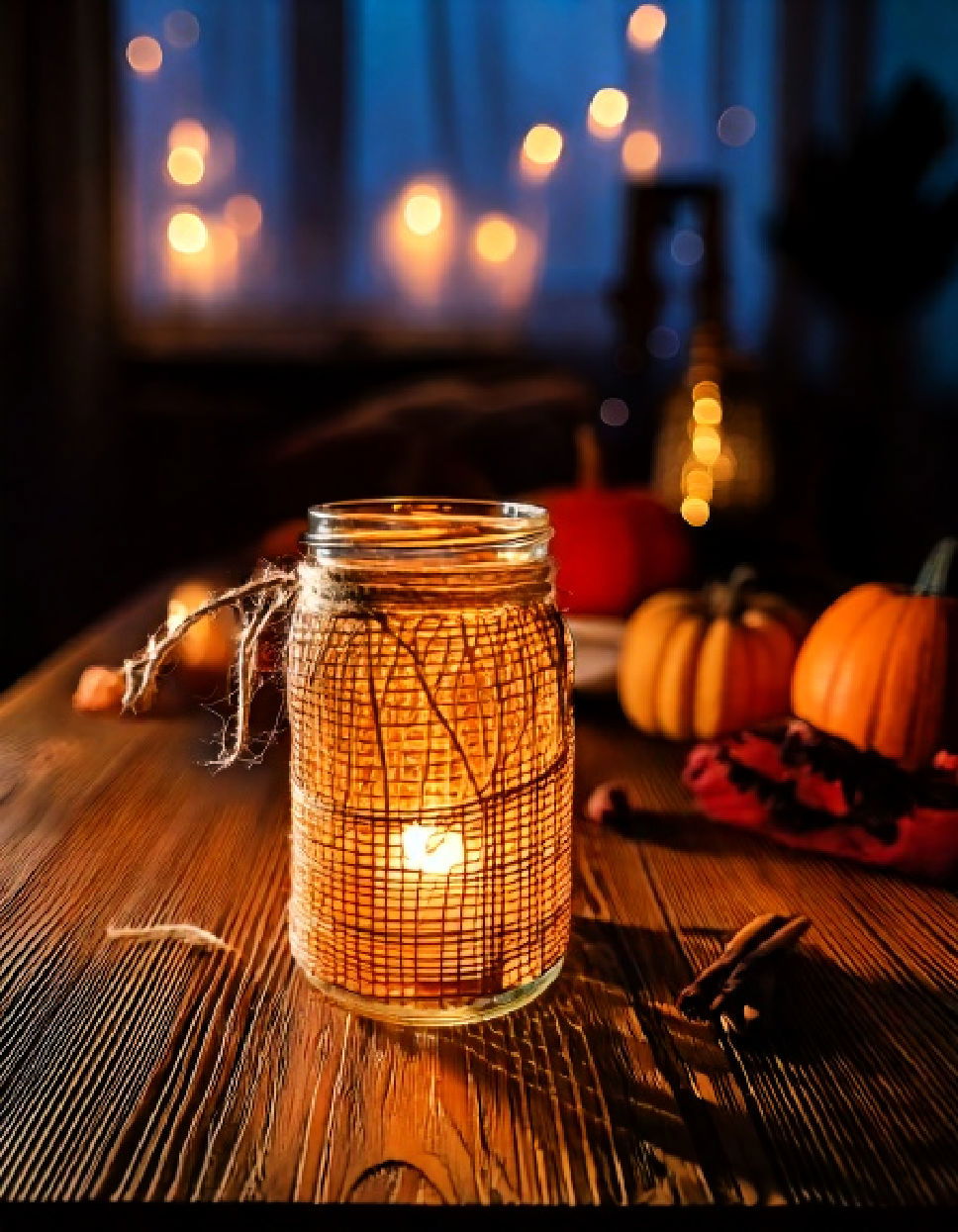 DIY Mason Jar Lanterns Thanksgiving Decor Ideas