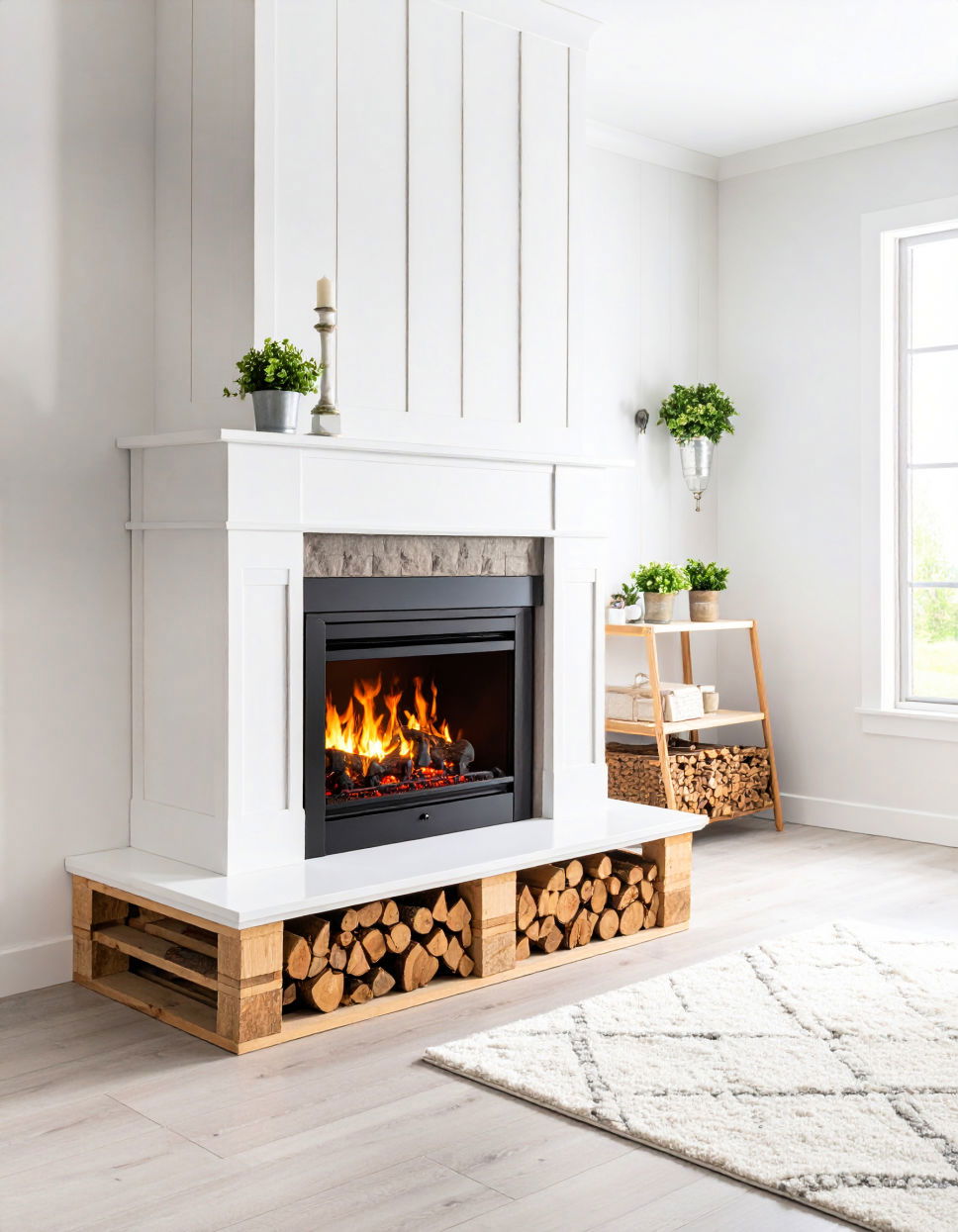 DIY Pallet Fireplace