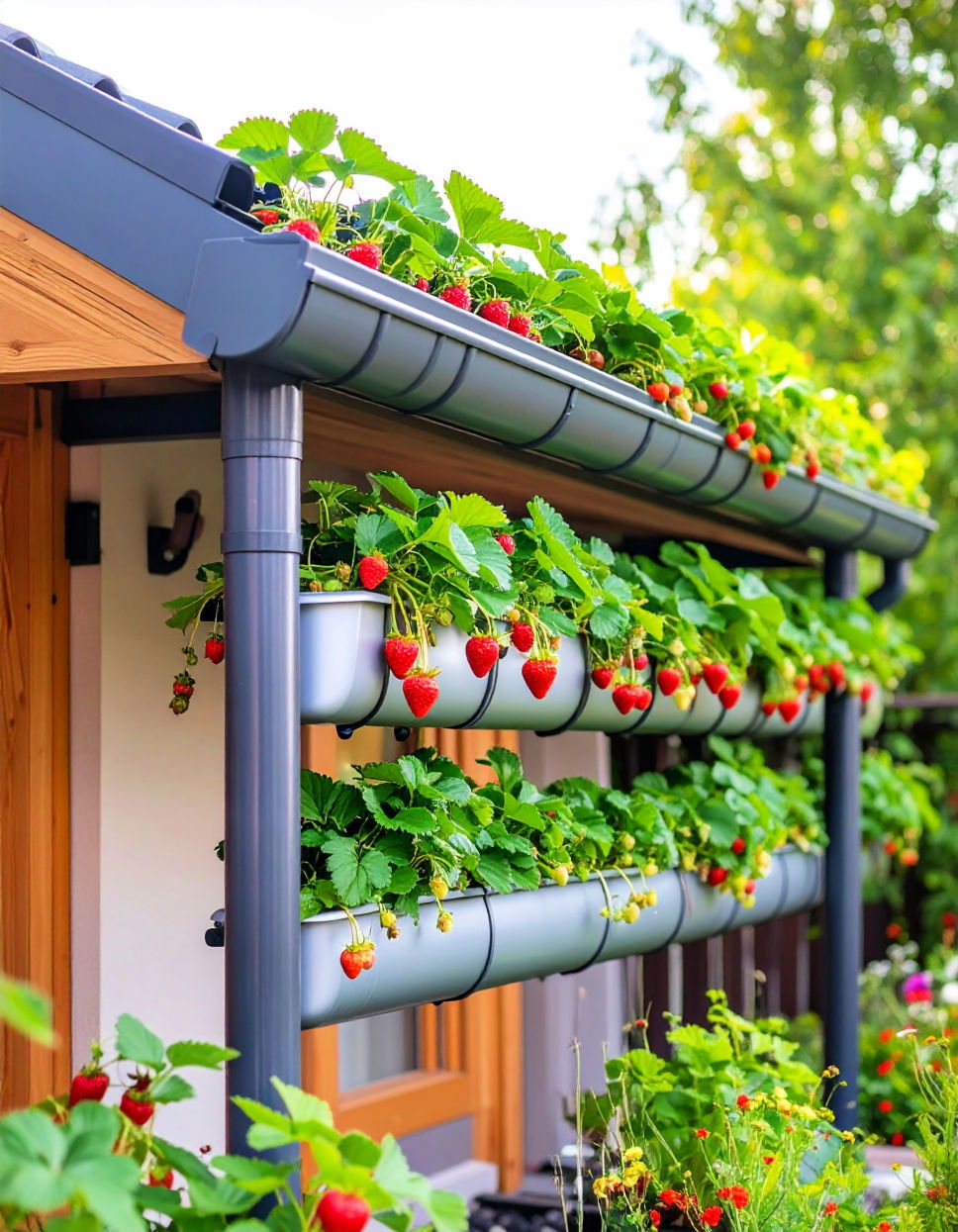 DIY Rain Gutter System for Continuous Harvest