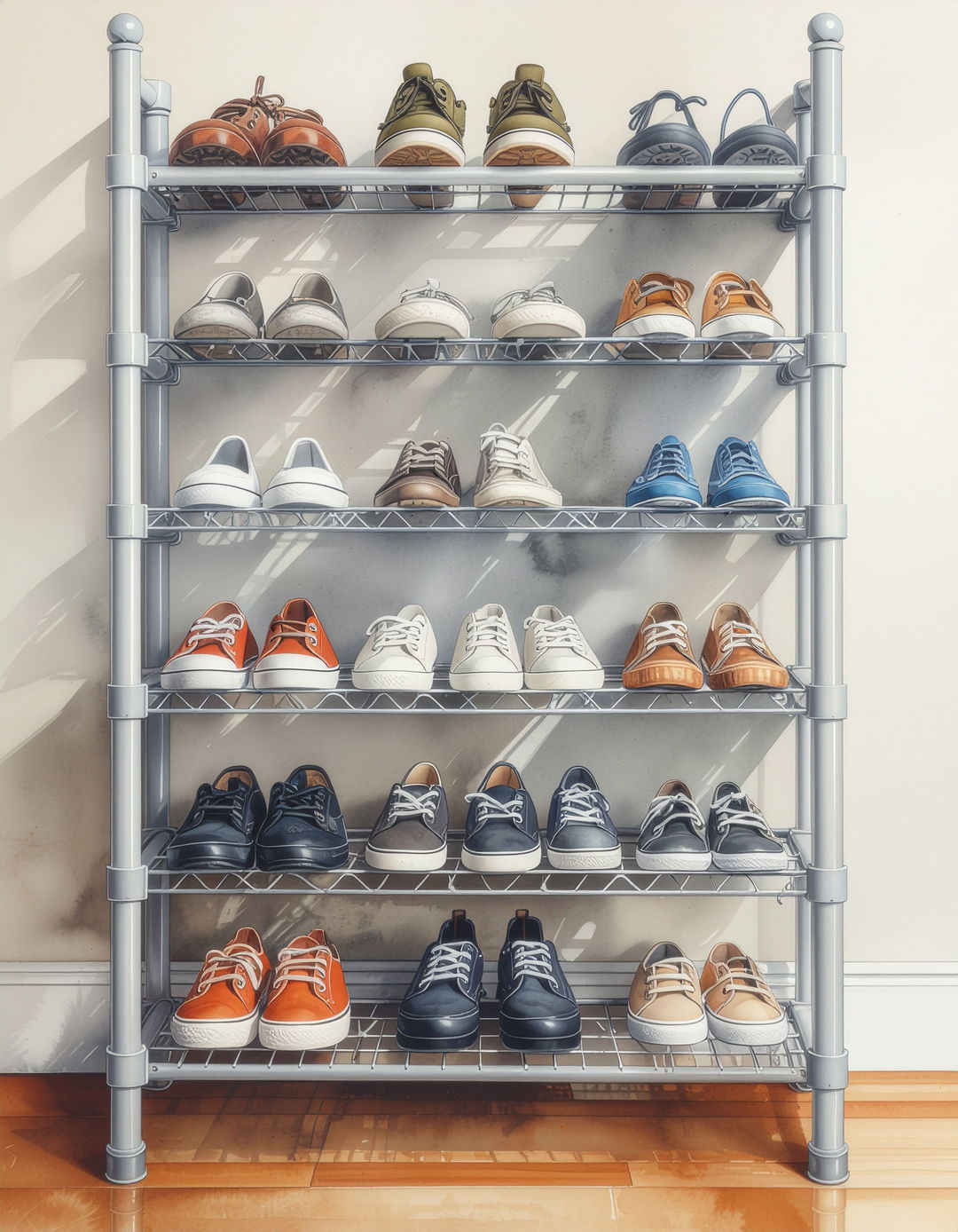 DIY Shoe Rack with PVC Pipes