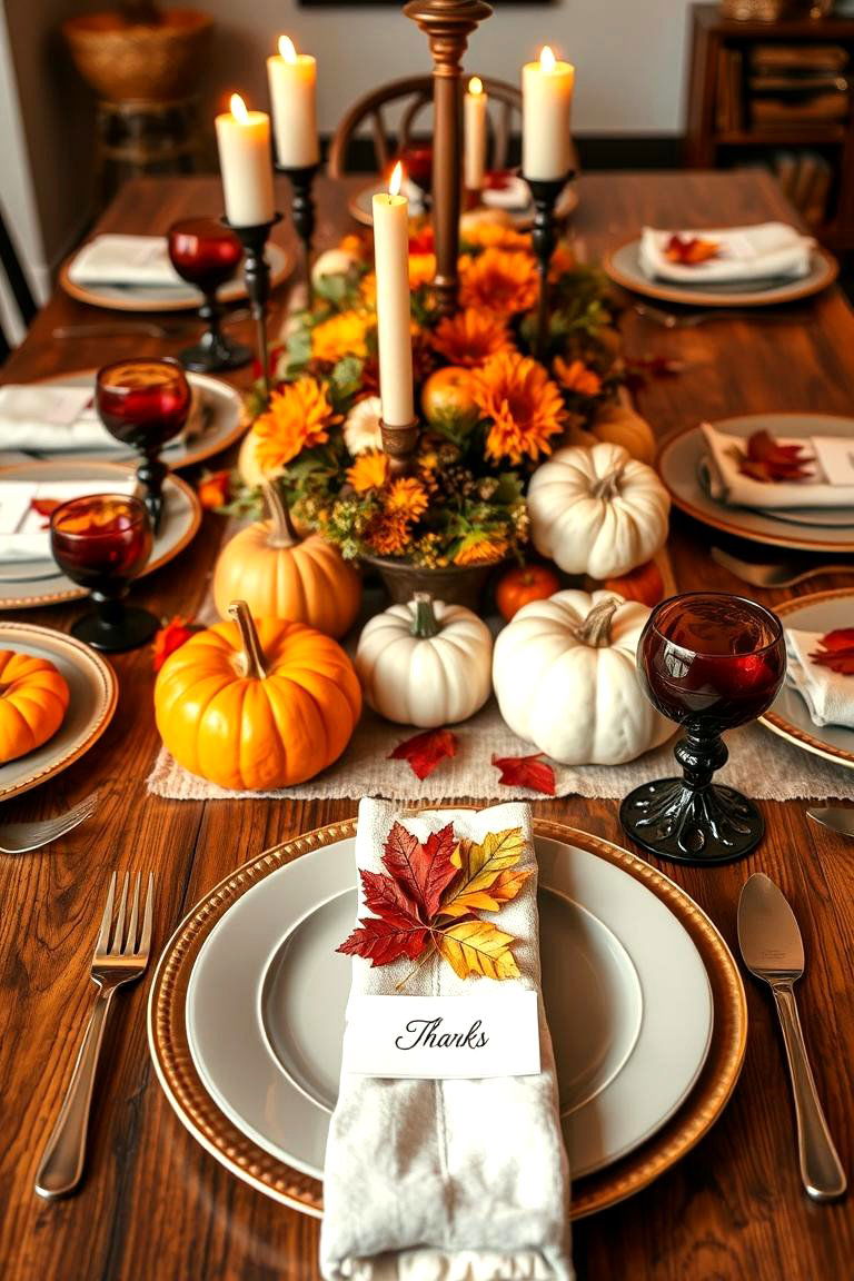 DIY Table Decorations - 25 Thanksgiving Table Settings
