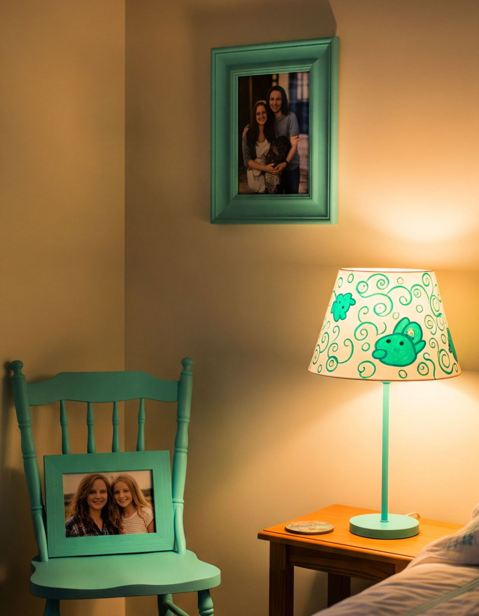 DIY Turquoise Painted Accents Turquoise Bedroom Ideas
