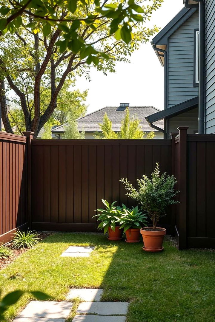 Dark Brown for a Rich Elegant Look - 25 Vinyl Fence Colors