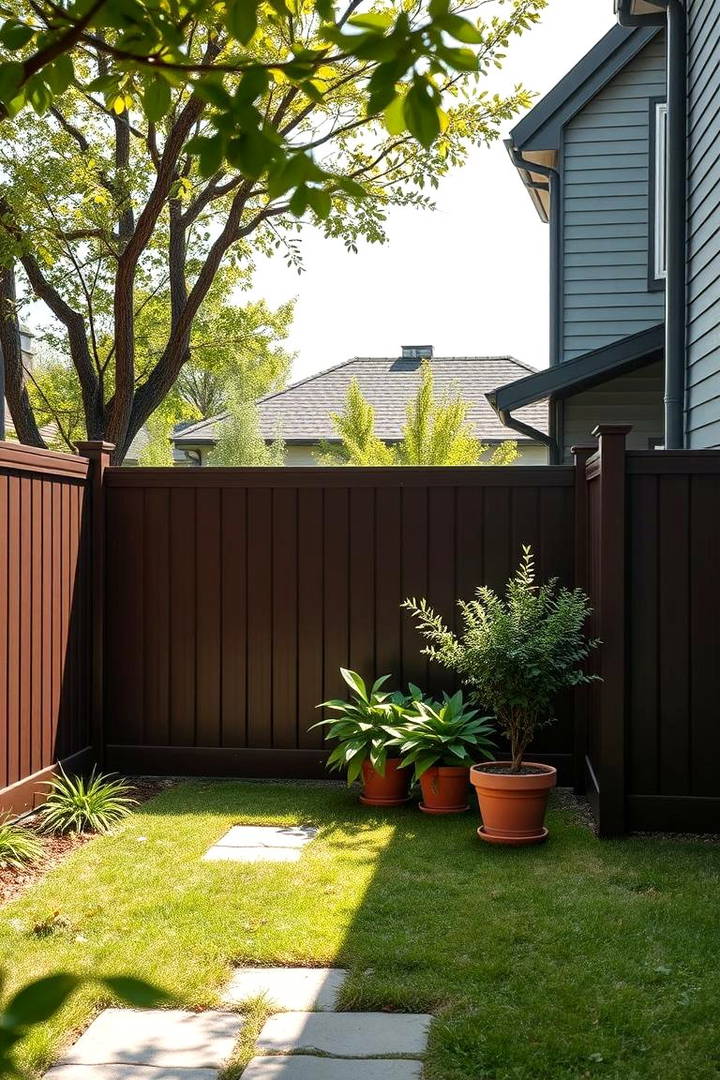 Dark Brown for a Rich Elegant Look - 25 Vinyl Fence Colors