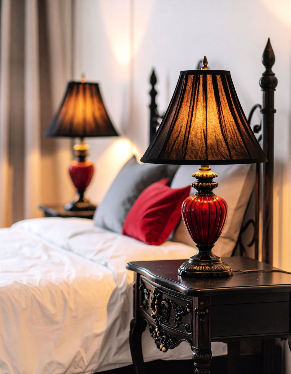 Dark Colored Lamps for Moody Lighting Vampire Bedroom Ideas