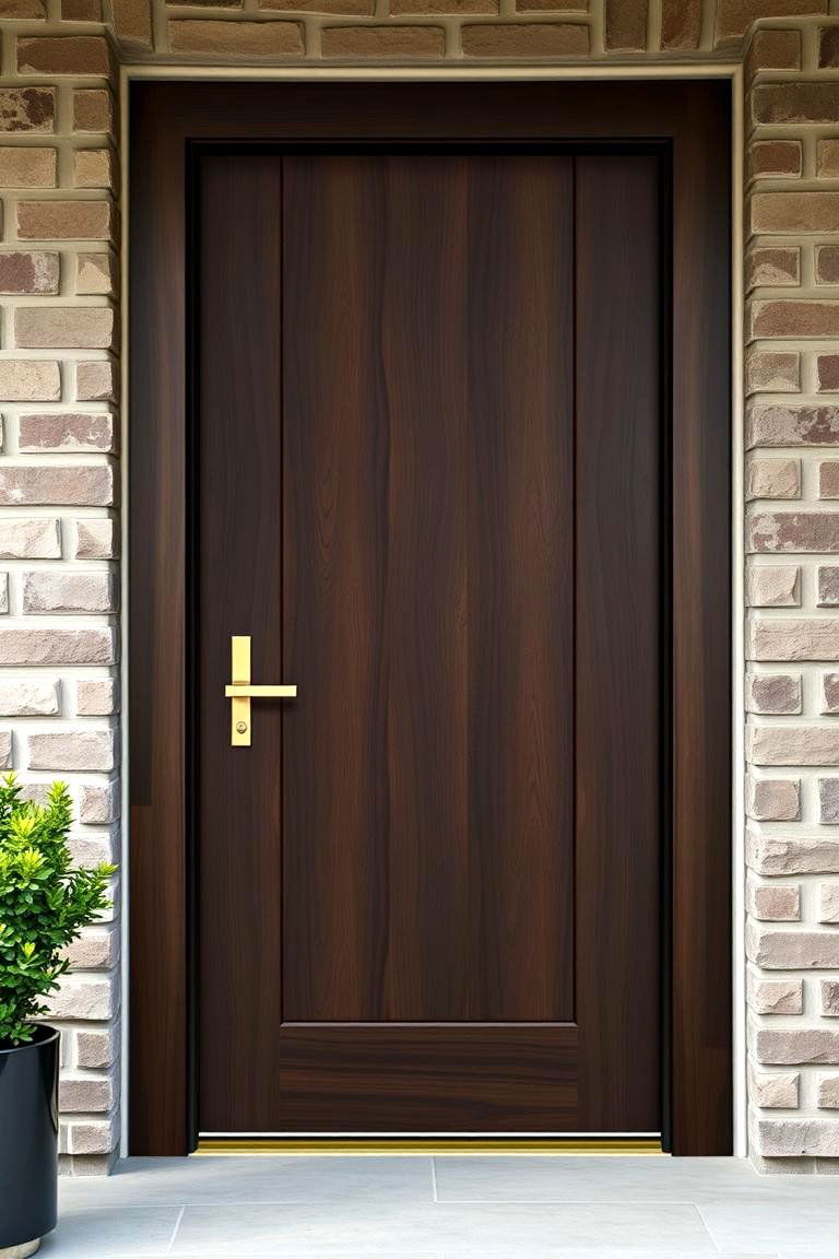 Dark Walnut Stains for Contemporary Sophistication - 25 Stained Front Door Ideas