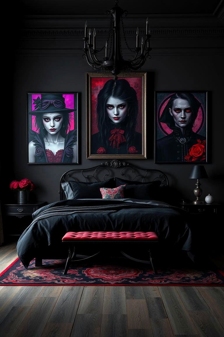 Dark and Moody Art Pieces - 25 Vampire Bedroom Ideas