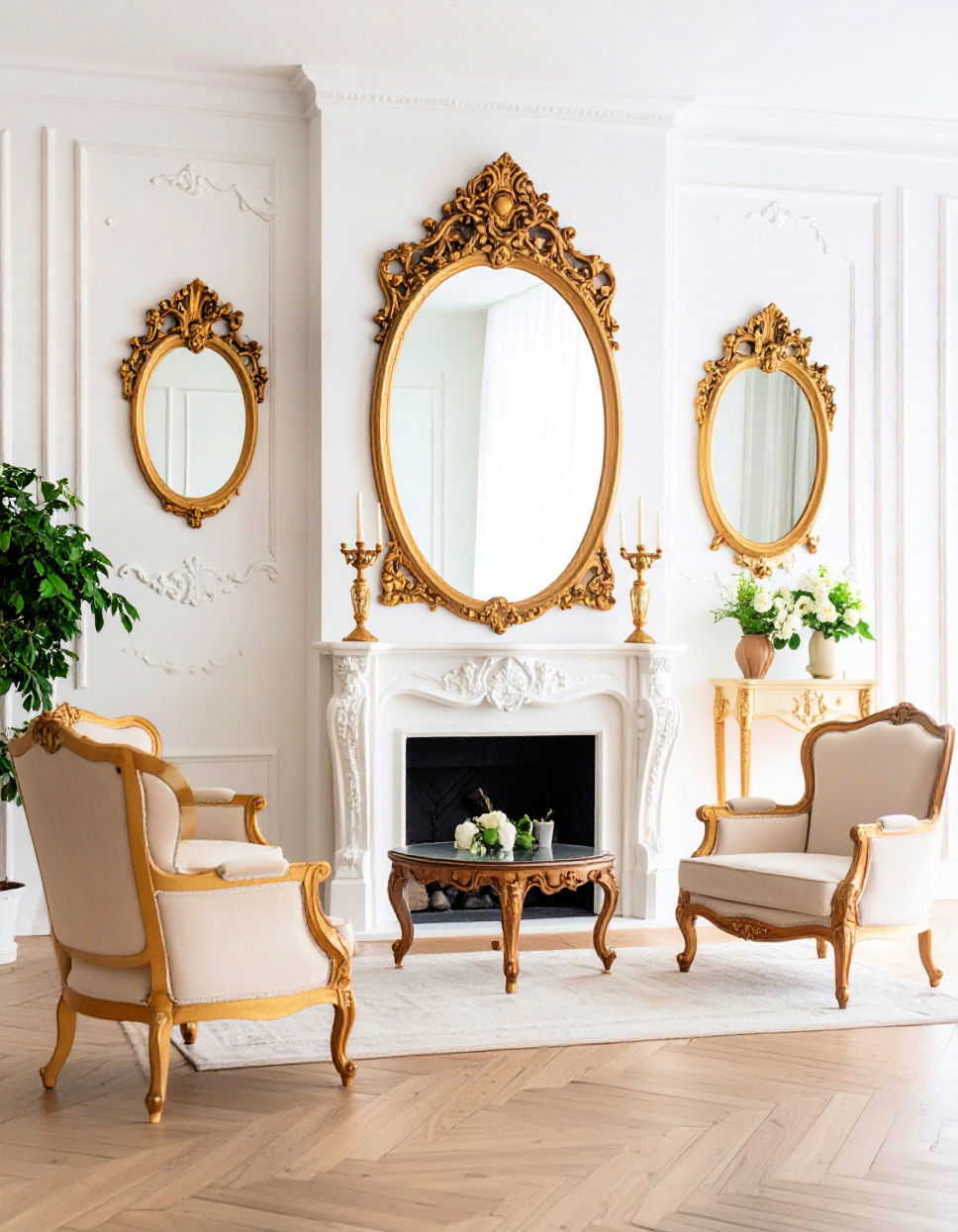 Decorate with Antique Mirrors Victorian Living Room Ideas