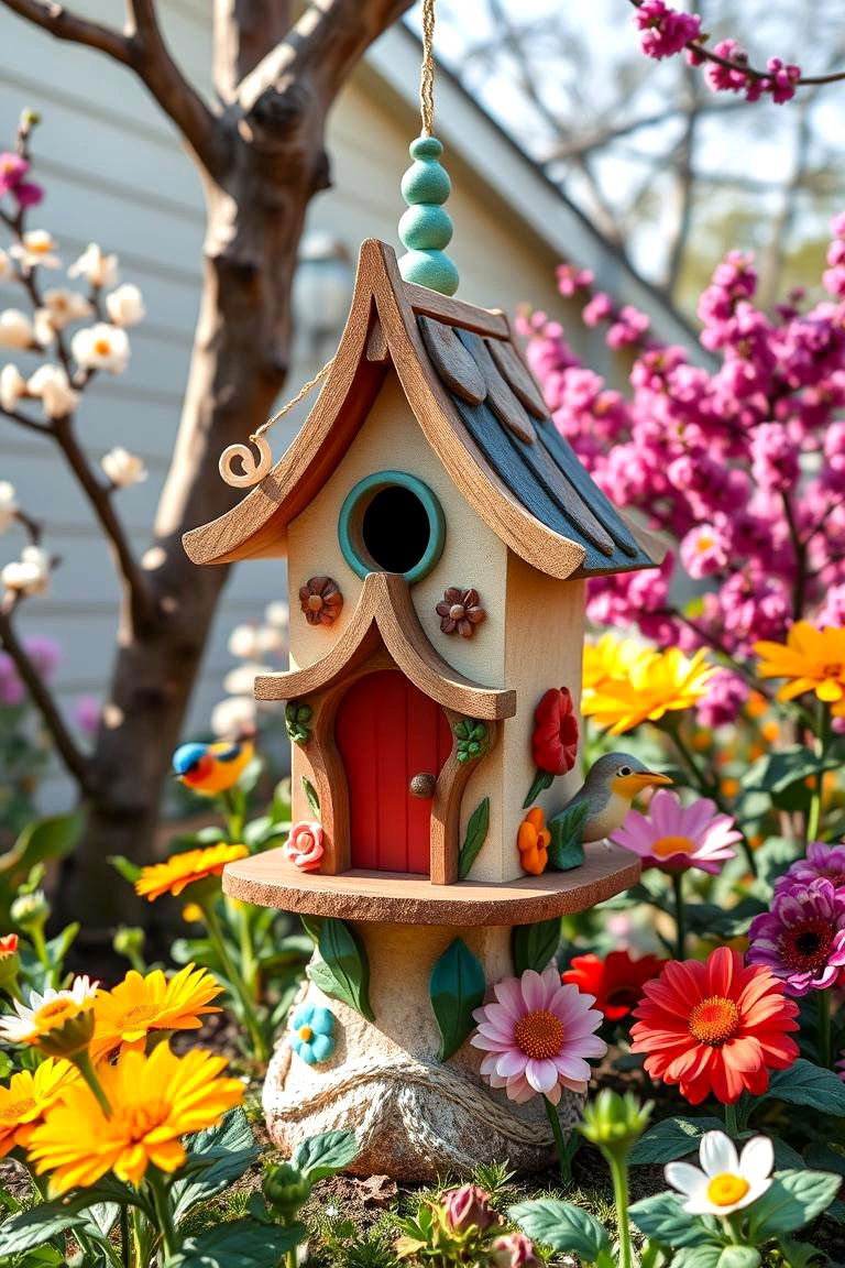 Decorative Birdhouses - 25 Garden Art Ideas