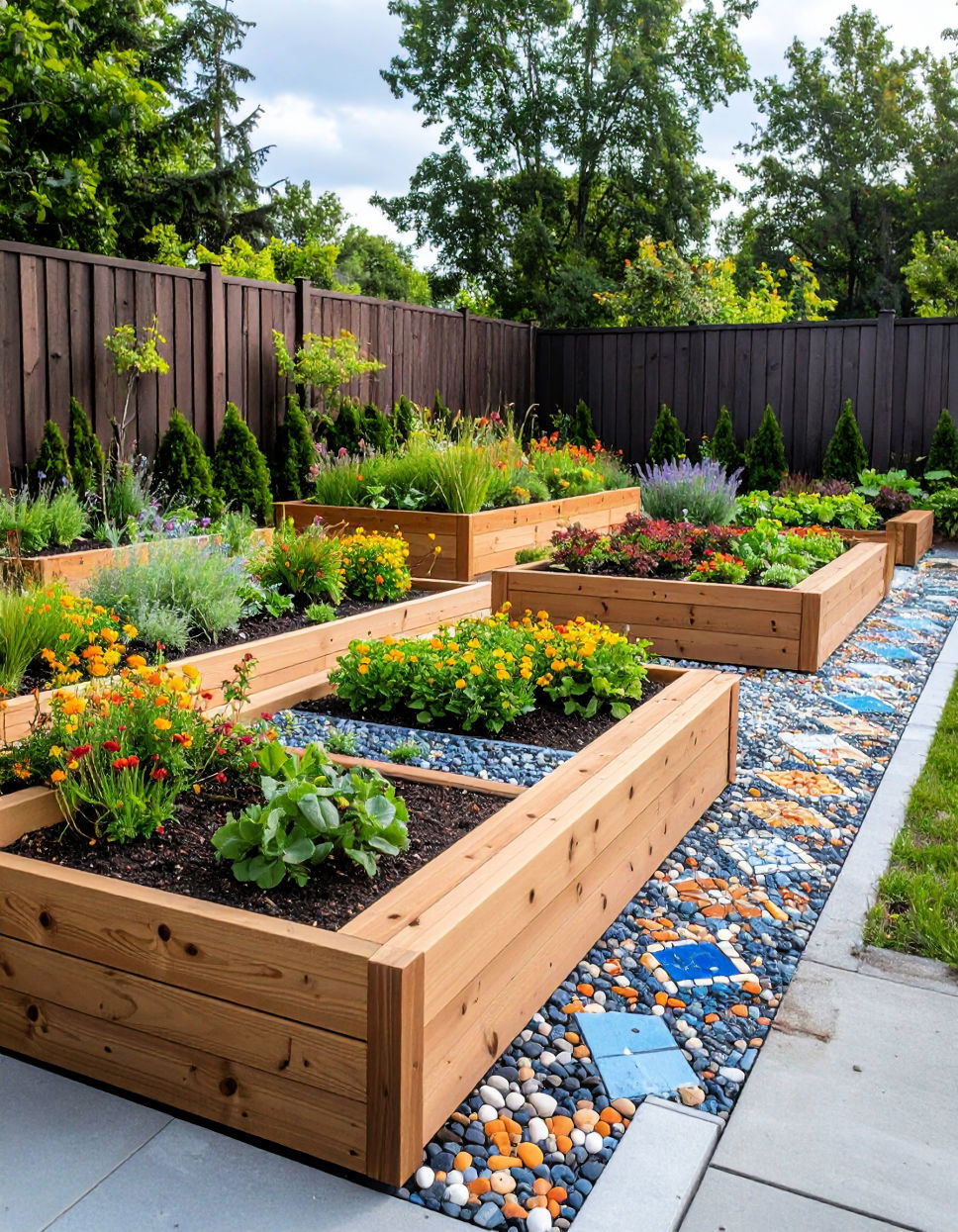 Decorative Borders with Mosaic or Tile Inlays