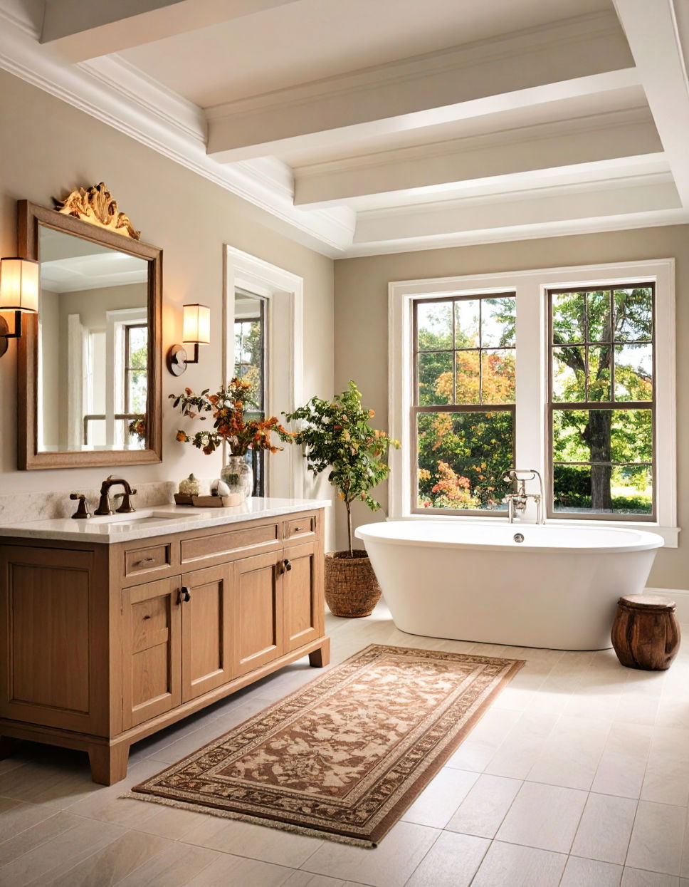 Decorative Crown Molding for Refined Edges Traditional Bathroom Ideas