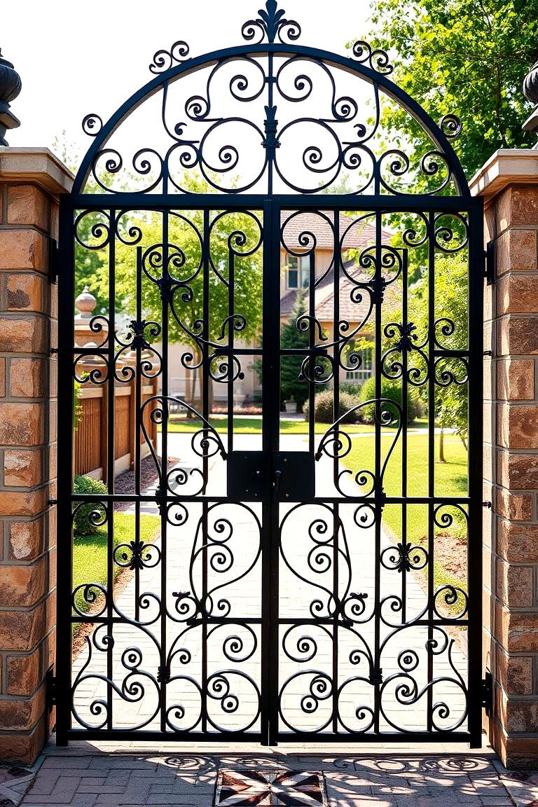 Decorative Iron Gate for a Classic Look - 25 Fence Gate Ideas