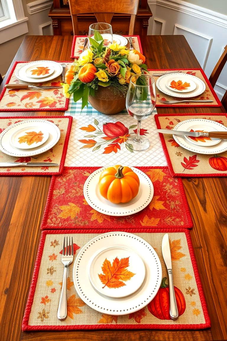 Decorative Placemats - 25 Thanksgiving Decor Ideas
