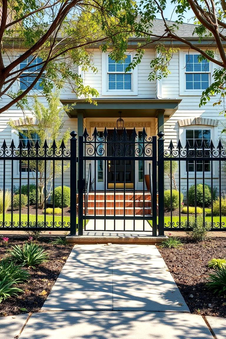Decorative Steel Fence - 25 Front Yard Fence Ideas