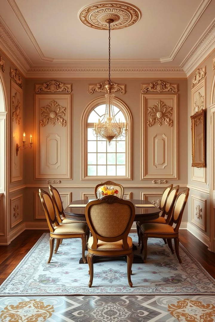 Decorative Wainscoting with Carved Details - 25 Wainscoting Ideas