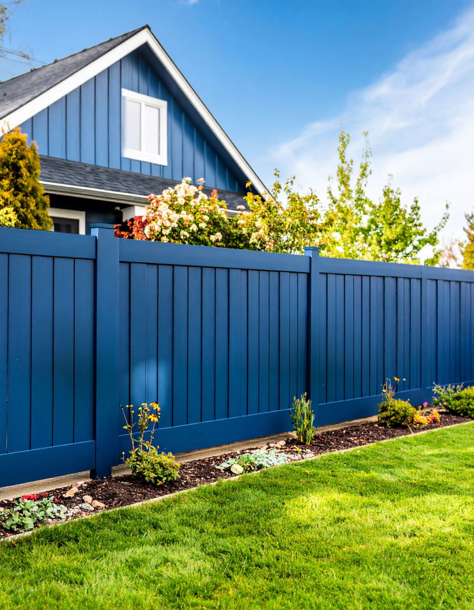 Deep Blue Fence Idea