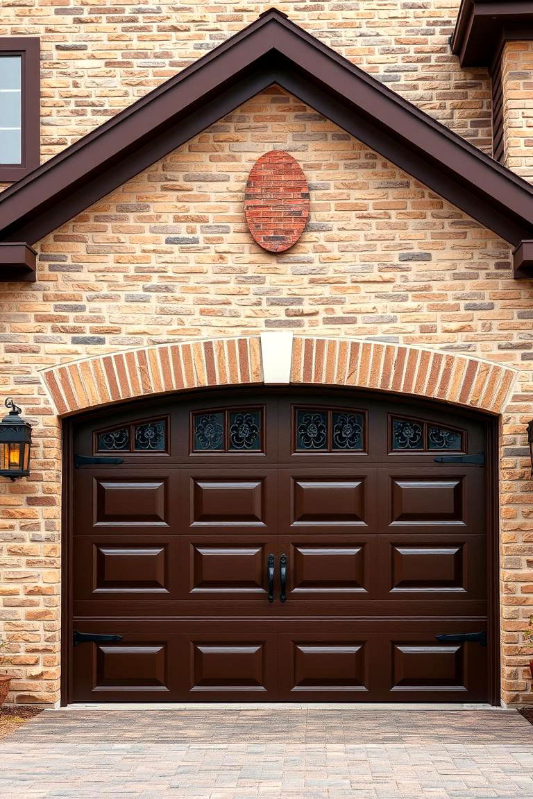 Deep Brown for a Classic Elegant Look - 25 Garage Door Paint Ideas