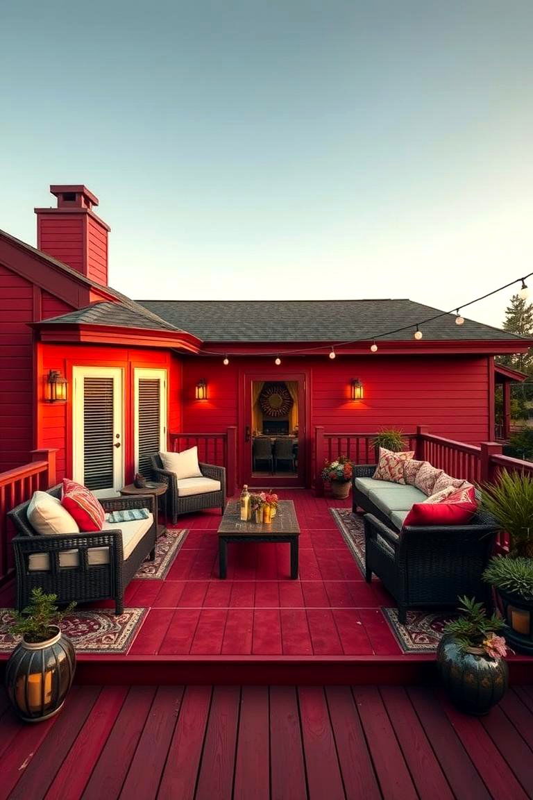 Deep Burgundy for Rich Luxurious Appeal - 25 Deck Color Ideas