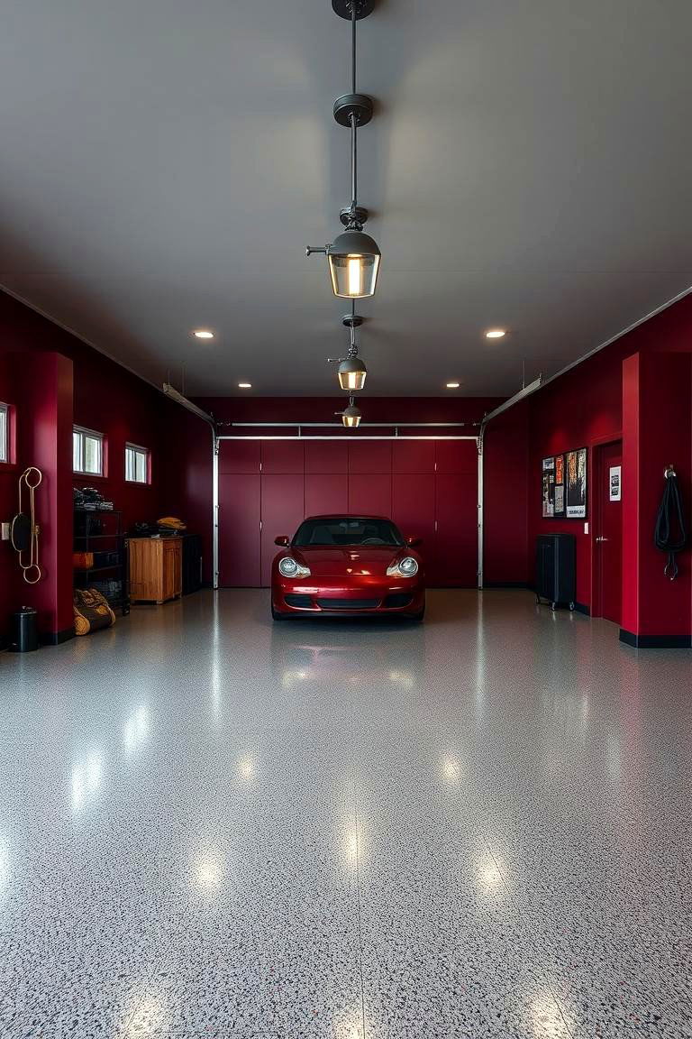 Deep Burgundy for a Luxurious Touch - 25 Garage Wall Paint Ideas