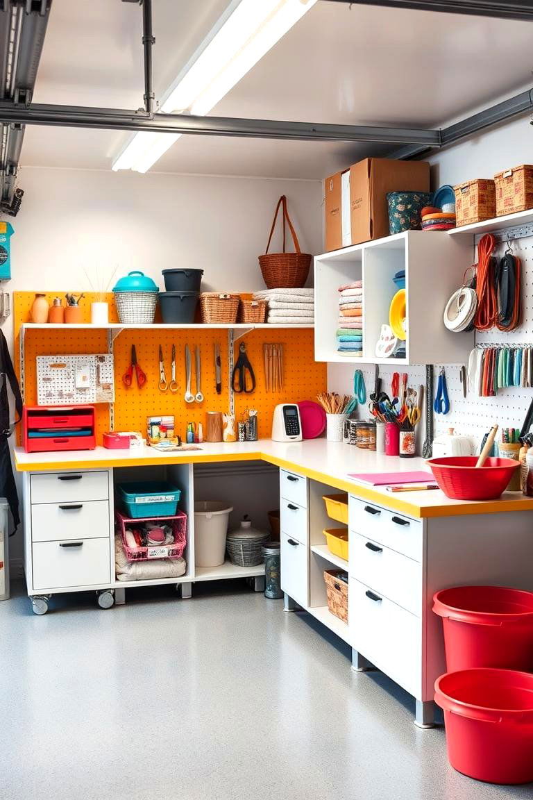 Design a Craft Corner - 25 Garage Decor Ideas