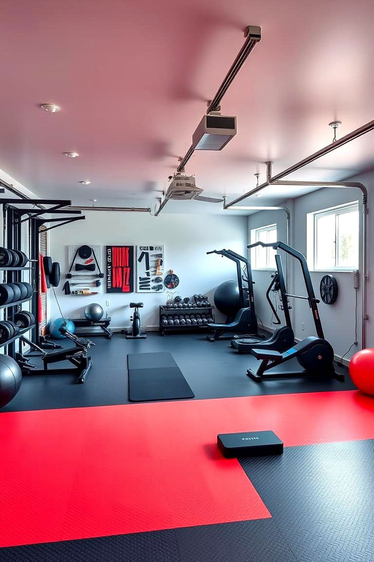 Design a Home Gym Area - 25 Garage Decor Ideas