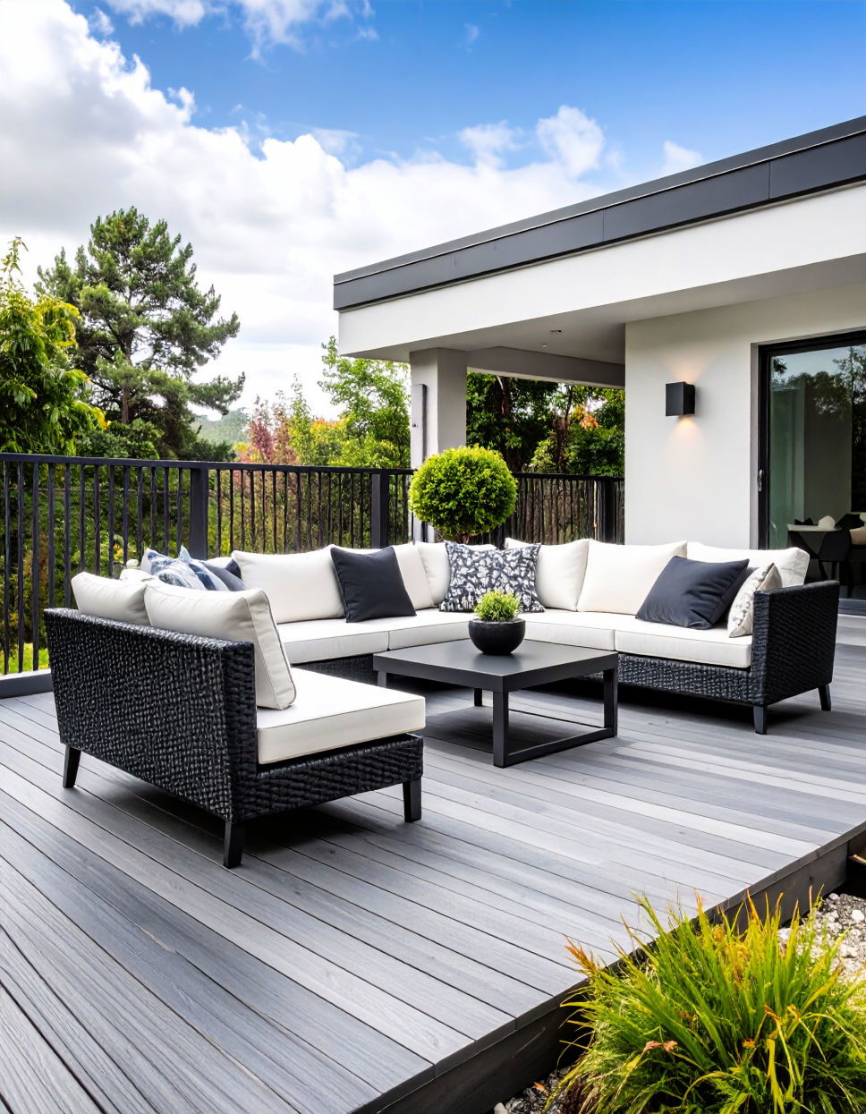 Modern Charcoal and White - Two Tone Deck Color Schemes