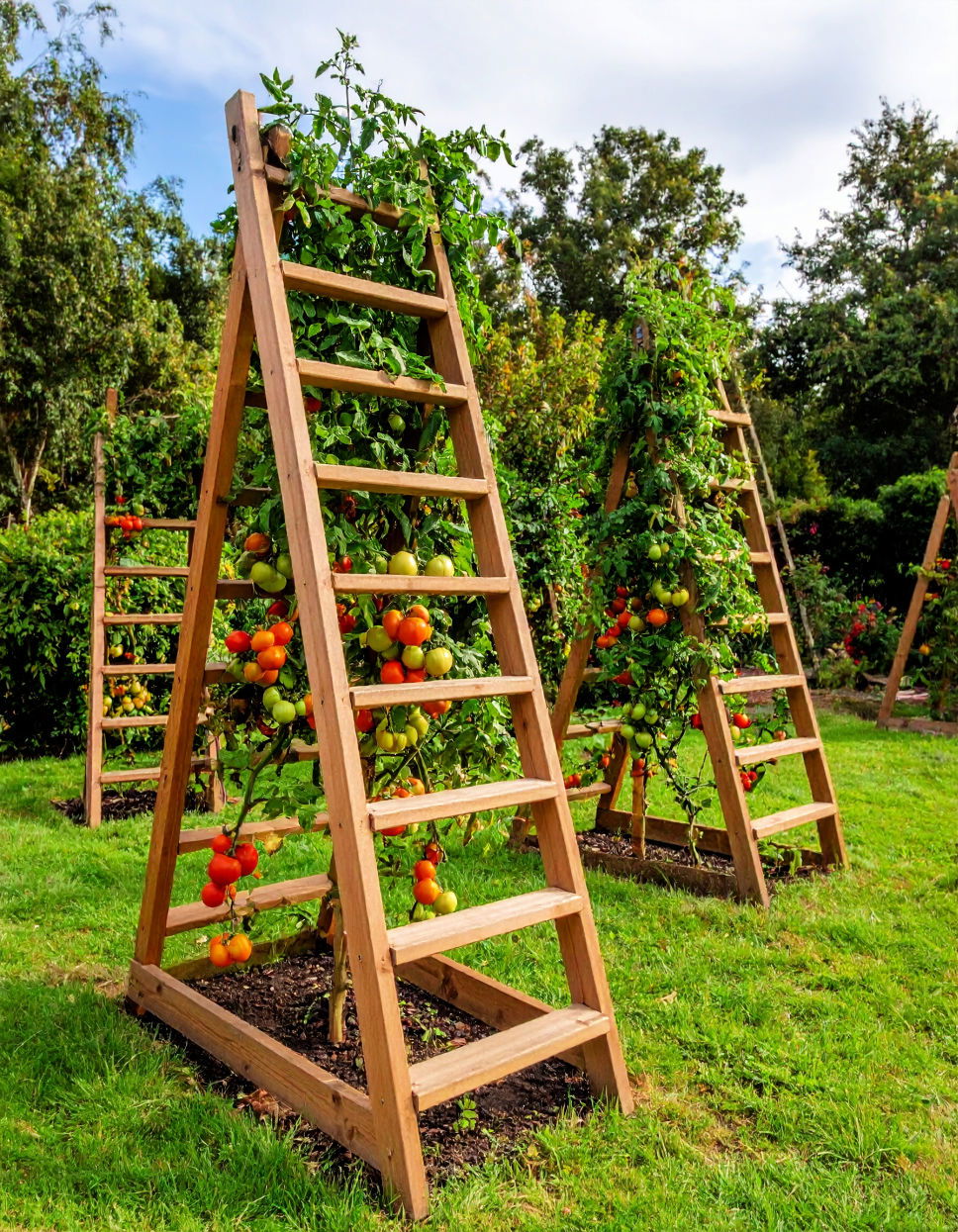 Designing a Tomato Ladder with Recycled Materials