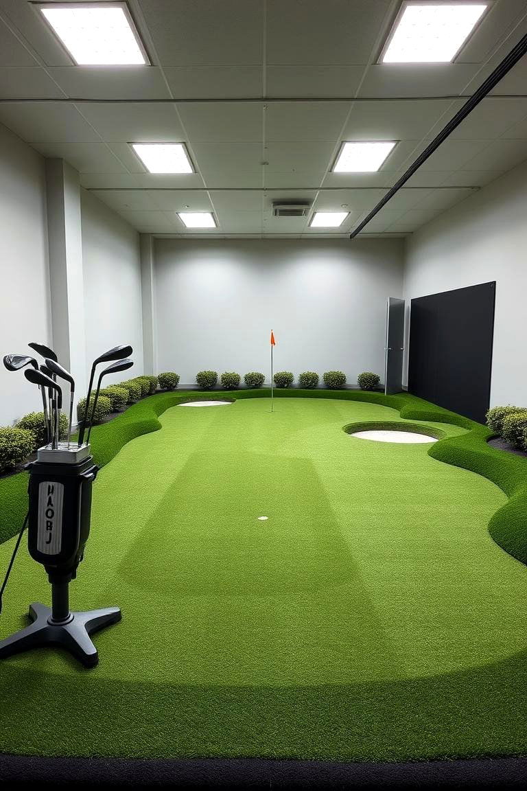 Designing an Indoor Putting Green - 25 Man Cave Ideas