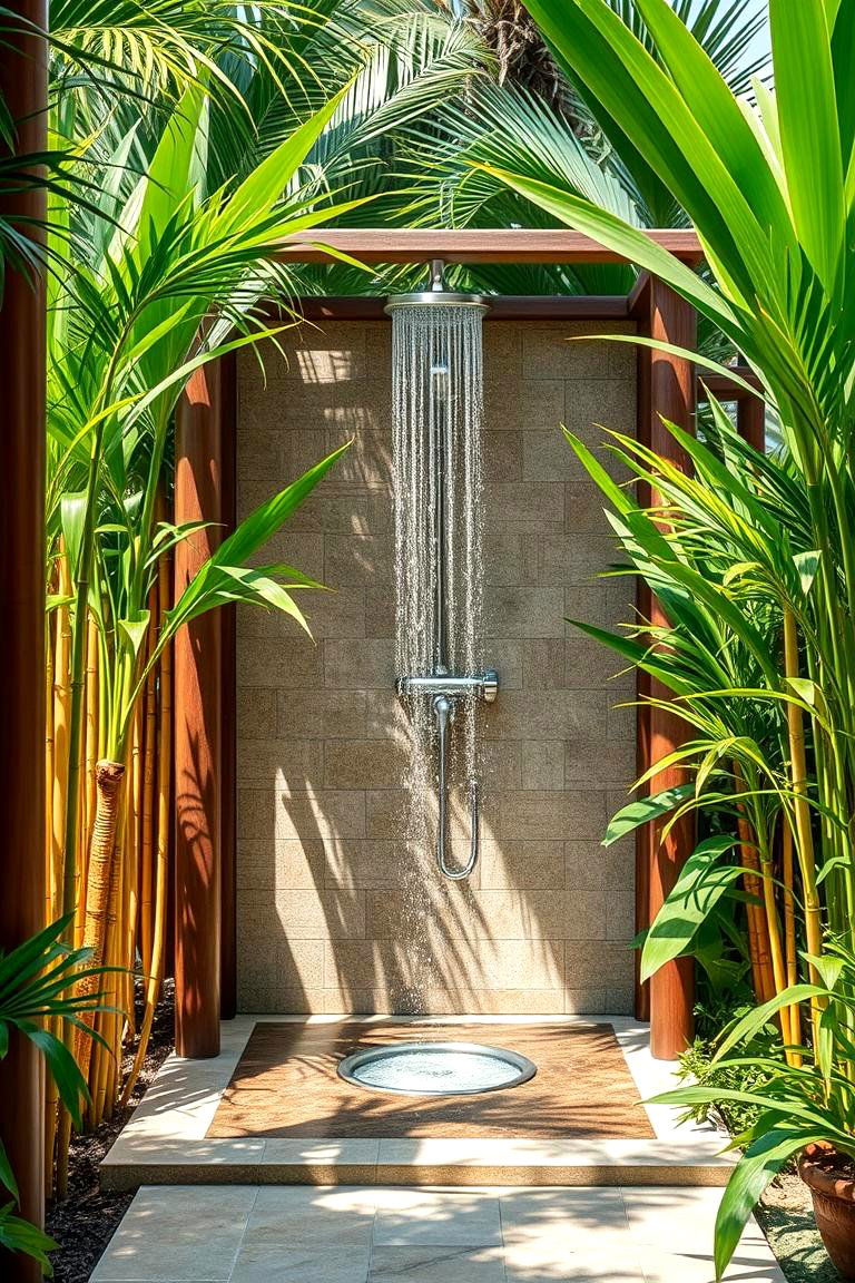 Designing an Outdoor Shower - 25 Tropical Landscape Ideas